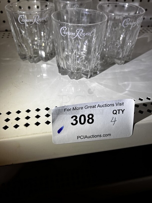 Crown Royal Rocks Glasses QTY 4 - Image 2 of 2