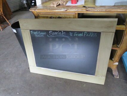 One Framed Chalkboard Menu. 44X33
