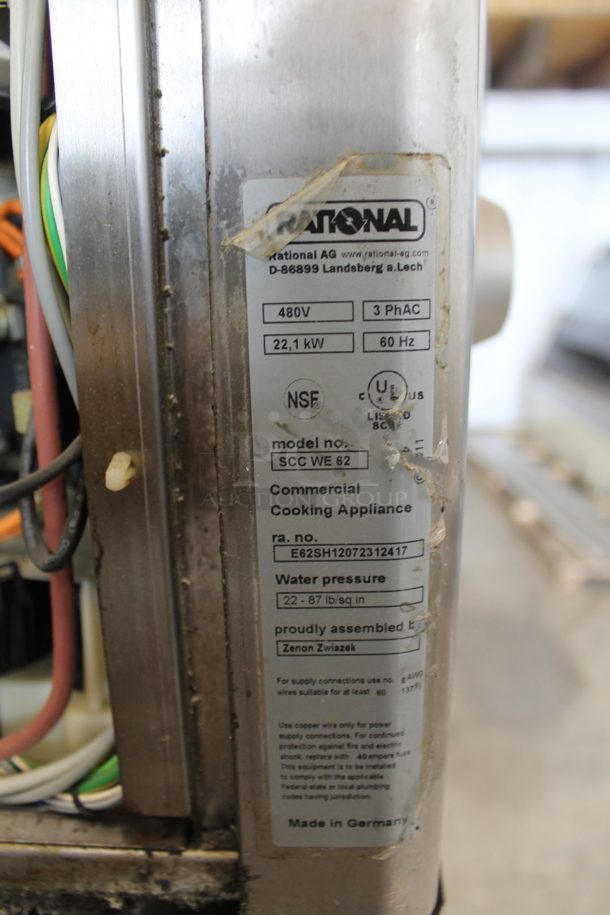 2 2012 Rational Stainless Steel Commercial Combitherm Self Cooking Center Convection Ovens on Commercial Casters. Top Model: SCC WE 62. Bottom Model: SCC WE 102. 480 Volts, 3 Phase. 2 Times Your Bid! - Image 6 of 7