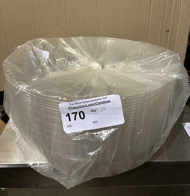 Clear Platter Lids, 16 - Image 1 of 2
