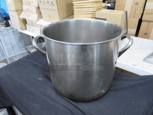 One Stainless Steel Stock Pot. 12.5X11