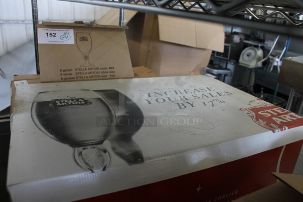 Box of 24 BRAND NEW! Stella Artois Beer Glasses.  - Image 2 of 7
