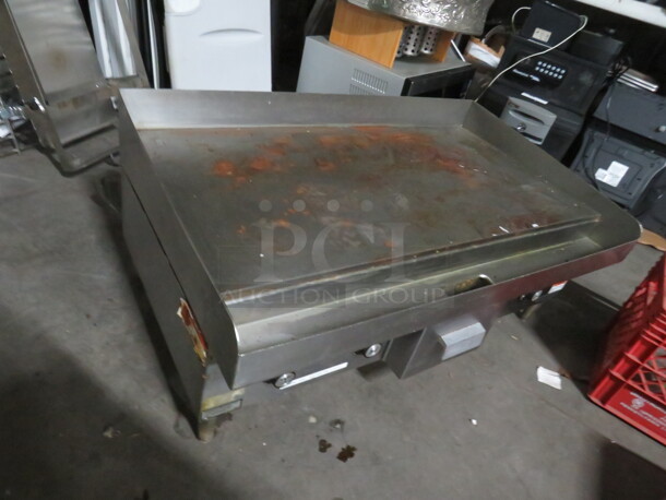 One Hobart Electric Griddle. 208-240 Volt. 1 Phase. 36X22X16. Working When Removed. - Image 2 of 3