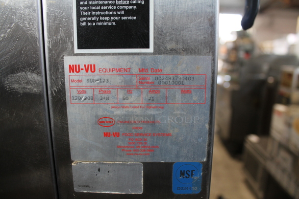 Nu Vu SUB-123 Stainless Steel Commercial Electric Powered Oven Proofer on Commercial Casters. 120/208 Volts, 3 Phase. - Image 6 of 6