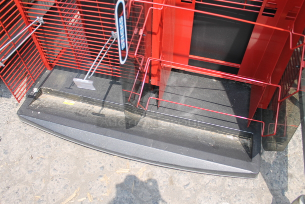 Red Polycoated Merchandise Display Rack With Steel Hangers - Image 4 of 4