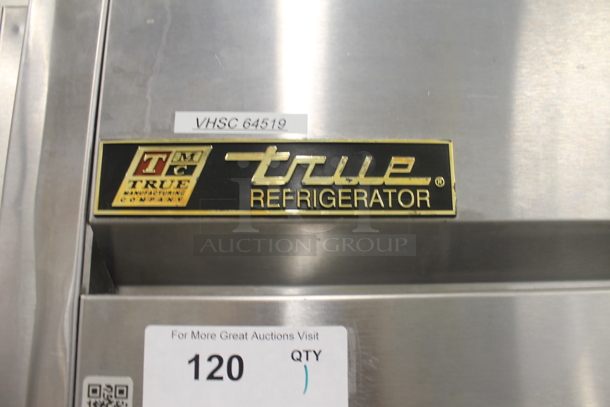 2014 True TG2R-2S ENERGY STAR Stainless Steel Commercial Two Door Reach In Cooler w/ Poly Coated Racks on Commercial Casters. 115 Volts, 1 Phase. Tested and Working! - Image 4 of 7