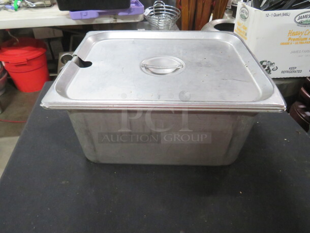 Half Size 6 Inch Deep Hotel Pan With Lid. 2XBID - Image 1 of 1