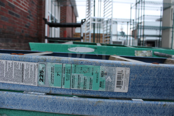 2 Ladders; Louisville Blue 225 Pound Capacity 7' and 6' Green. 2 Times Your Bid! - Image 3 of 5