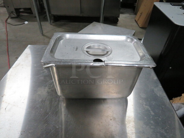 1/4 Size 6 Inch Deep Hotel Pan With Lid. 2XBID - Image 1 of 1