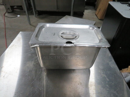 1/4 Size 6 Inch Deep Hotel Pan With Lid. 2XBID