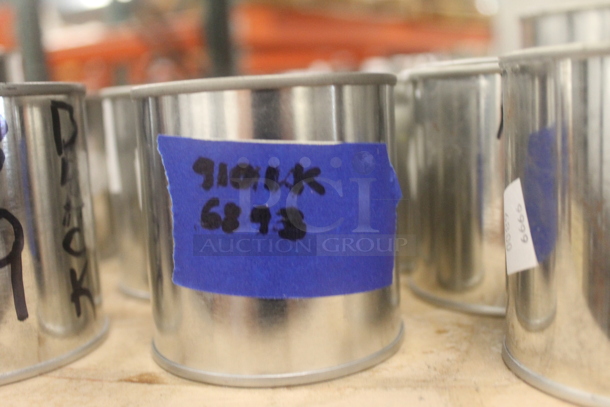 Brown and Tan Metal Cart w/ Contents on Commercial Casters. - Image 5 of 7