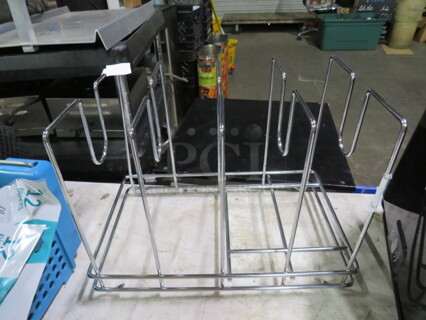 One NEW Metal Pan Holder. 14X9X10