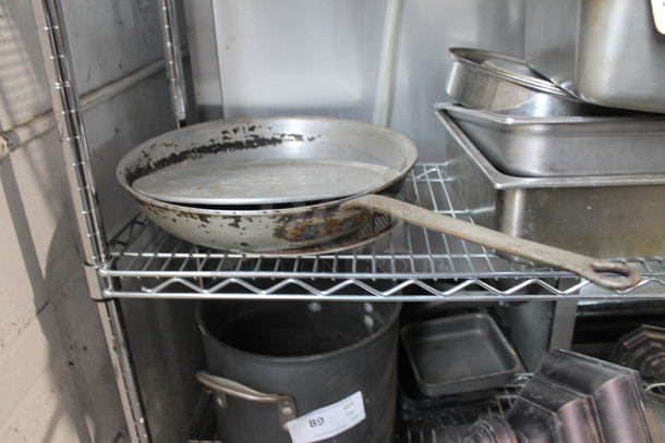 ALL ONE MONEY! Tier Lot of Various Items Including Metal Skillets, Stainless Steel Drop In Bins and Sauce Pan - Image 4 of 4