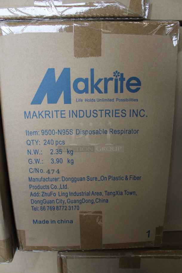 36 BRAND NEW! Boxes of 240 Makrite 9500-N95S Disposable Respirator. 36 Times Your Bid! - Image 3 of 4