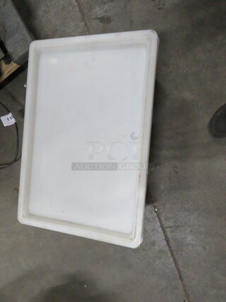 One 12.5 Gallon Food Storage Container With Lid.