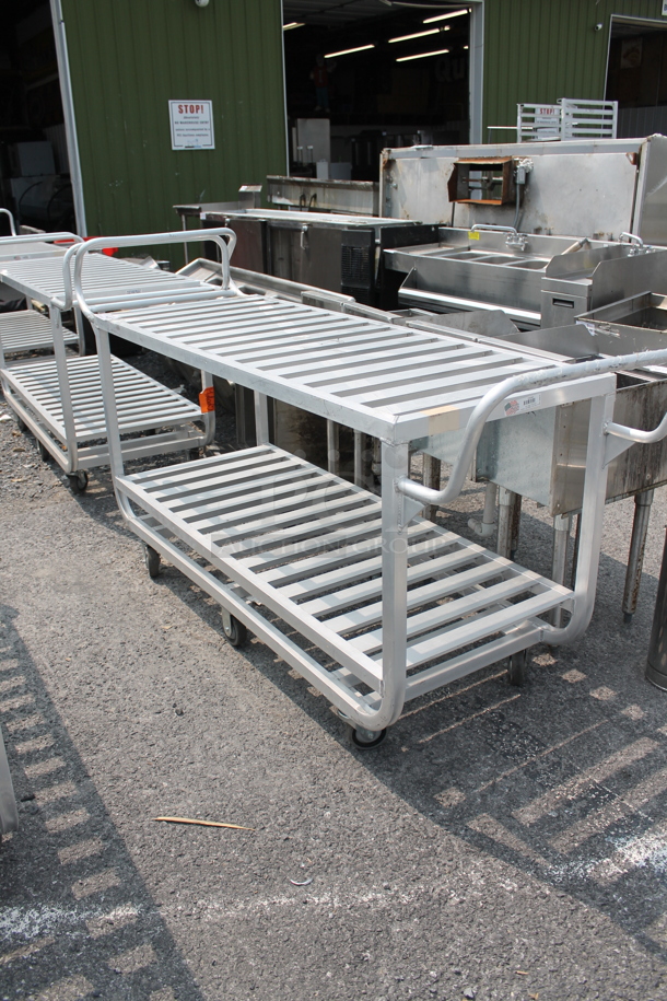 Newage Metal Commercial 2 Tier Cart w/ 2 Push Handle on Commercial Casters. - Image 1 of 2