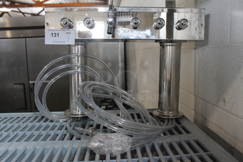 BRAND NEW SCRATCH AND DENT! Tallos Stainless Steel Commercial 6 Head Beer Tower.