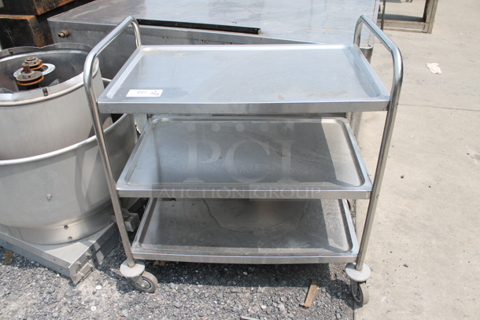Metal 3 Tier Cart on Commercial Casters.