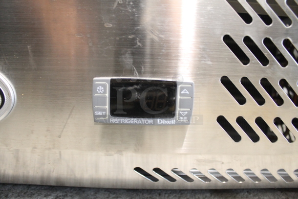 BRAND NEW SCRATCH AND DENT! KoolMore SCDC-3P-SSL Stainless Steel Commercial Countertop Refrigerated Rail w/ 3 Drop In Bins. 115 Volts, 1 Phase. Tested and Does Not Power On - Image 3 of 11