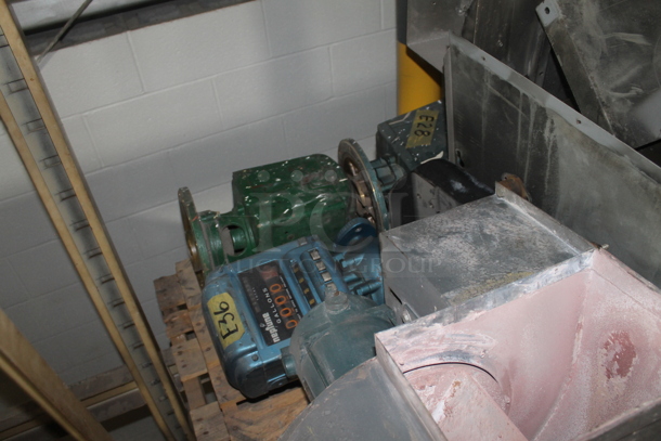 ALL ONE MONEY! TWO PALLET LOT Including  Metal Motor, Pond Pro Liquid Blue Magic Catalyst Bottles and Metal Vent Pieces. BUYER MUST REMOVE. - Image 2 of 9