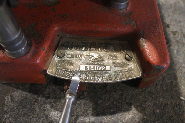 American 52 Metal Commercial Countertop Meat Slicer w/ Blade Sharpener. Tested and Working! - Image 4 of 5