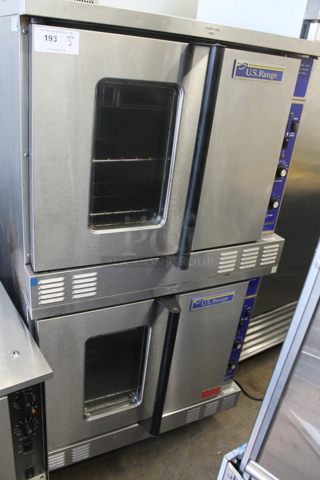 2 US Range Summit Stainless Steel Commercial Natural Gas Powered Full Size Convection Oven w/ View Through Door, Solid Door, Metal Oven Racks and Thermostatic Controls. 2 Times Your Bid!