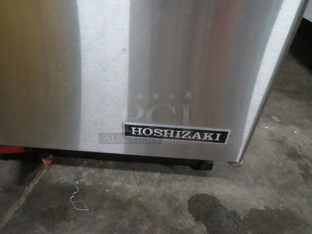 One WORKING Stainless Steel Hoshizaki Undercounter 1 Door 55lb Ice Maker With Bin, And Manual. 120 Volt. Model# AM-50BAJ-AD. 15X24X32. $2920.00. - Image 2 of 7