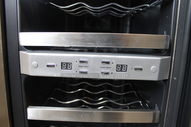 BRAND NEW SCRATCH AND DENT! Whynter WC-211DZ Stainless Steel 21 Bottle Capacity Dual Zone Wine Chiller Merchandiser. 115 Volts, 1 Phase. Tested and Working! - Image 6 of 9