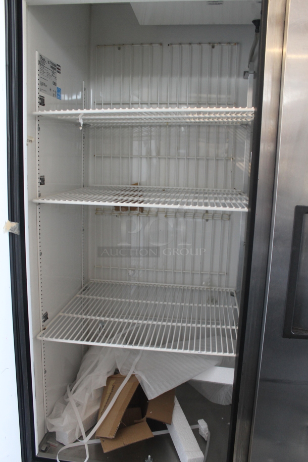 2013 True T-49F ENERGY STAR Stainless Steel Commercial Two Door Reach In Freezer w/ Poly Coated Racks on Commercial Casters. 115 Volts, 1 Phase. Tested and Working! - Image 6 of 8