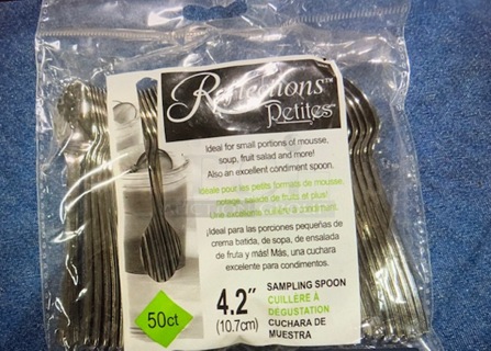 50ct Pack Of Reflections Petites Sampling Spoons. 3XBID