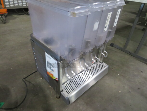 One Crathco Mini Quad Simplicity Bubbler Series Quadruple 2.4 Gallon Cold Beverage Dispenser With Agitation Function. 120 Volt. Model# CS-4E/2D/3D 16. 20X17X28 - Image 2 of 4