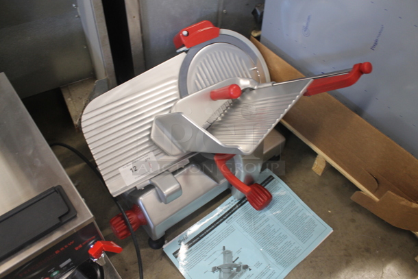 BRAND NEW SCRATCH AND DENT! 2022 Berkel B12-SLC Commercial Stainless Steel Electric Countertop Meat/Cheese Slicer On Rubber Feet. 115V, 1 Phase. Tested and Working! - Image 3 of 10