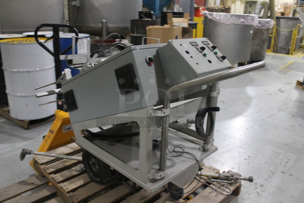 Gray Metal Commercial Unit w/ SealMaster SFT-10 5/8 Bolt Flange on Casters. - Image 3 of 9