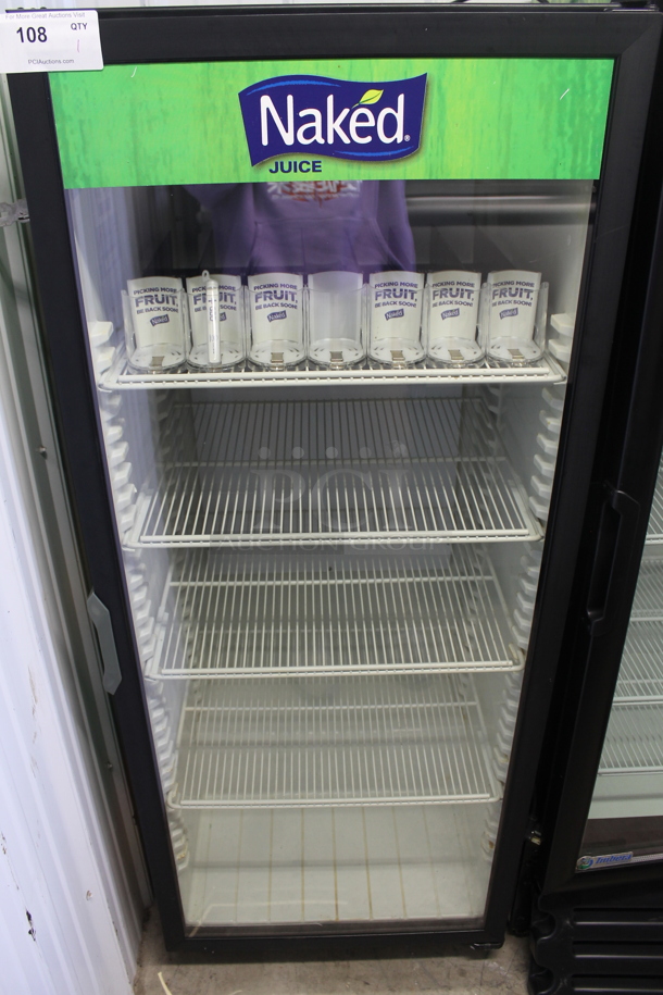 QBD DC12HB Metal Commercial Single Door Reach In Cooler Merchandiser w/ Poly Coated Racks. 115 Volts, 1 Phase. Tested and Working! - Image 1 of 5