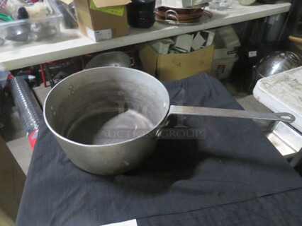One Aluminum Sauce Pot. 10.5X5.5