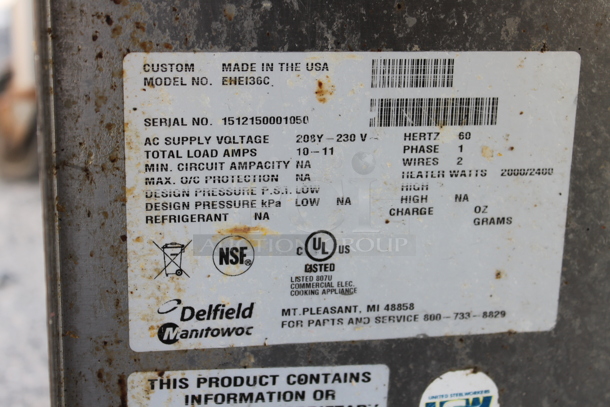 2015 Delfield EHEI36C Stainless Steel Commercial Electric Powered 2 Bay Steam Table w/ Under Shelf. 208-230 Volts, 1 Phase. - Image 7 of 7