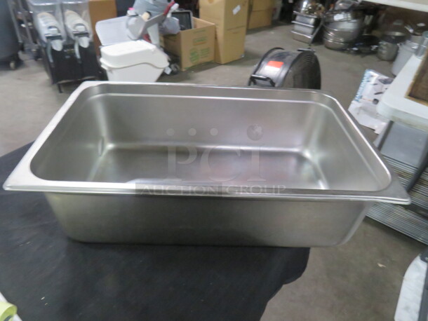 One Full Size 6 Inch Deep Hotel Pan. 