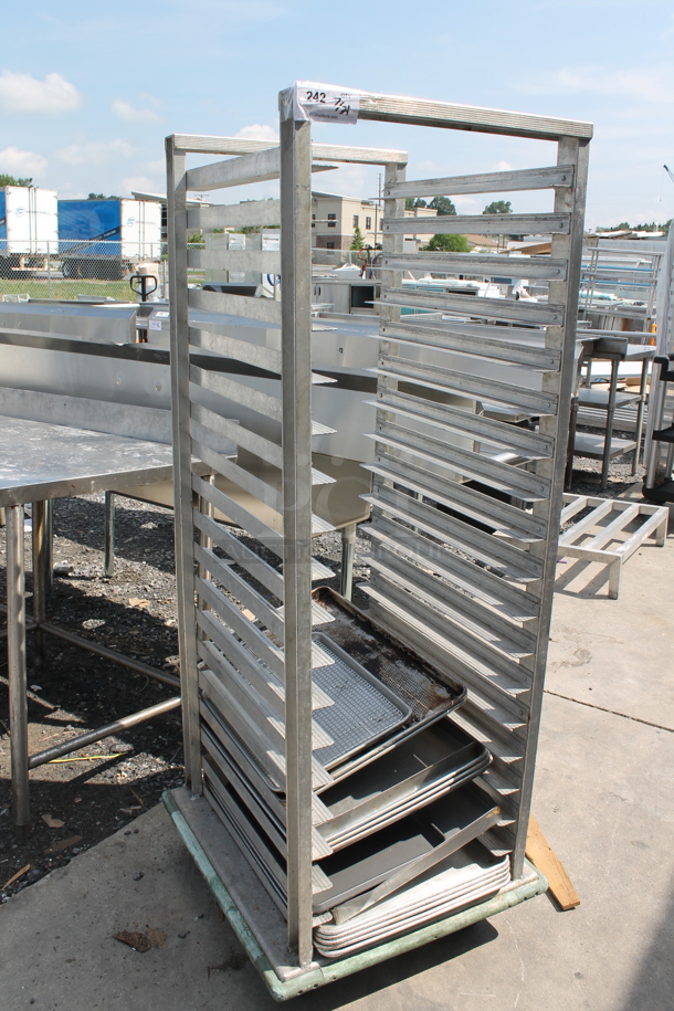 Metal Commercial Pan Transport Rack w/ 12 Metal Pan Racks on Commercial Casters. - Image 2 of 4