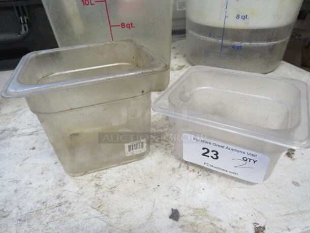 Assorted Size 1/6 Size Food Storage Container. 2XBID - Image 1 of 1