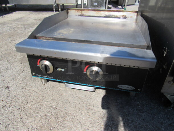 One Servware 24 Inch Natural Gas Griddle. Commercial Series. 24X28X16 - Image 3 of 3