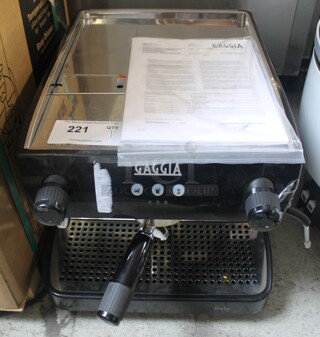 	BRAND NEW SCRATCH AND DENT! 2022 Gaggia CGG191A50NU Stainless Steel Commercial Countertop Single Group Espresso Machine w/ Portafilter and Steam Wand. 115 Volts, 1 Phase. Tested and Working!