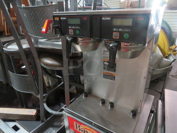 One Bunn Dual Coffee Brewer With 2 Filter Baskets. 120/240 Volt. Model# AXIOM TWIN APS. 16X20X23.5 - Image 1 of 3