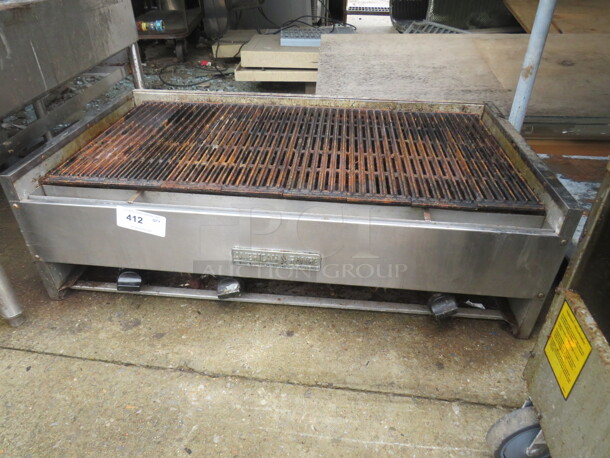One AMerican Range Natural Gas Charbroiler. 44X24X13 - Image 1 of 1