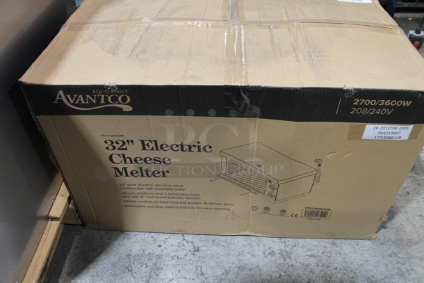 BRAND NEW! Avantco 177CHSME32M Stainless Steel Commercial Countertop Electric Powered 32" Cheese Melter. 208/240 Volts. - Image 2 of 4