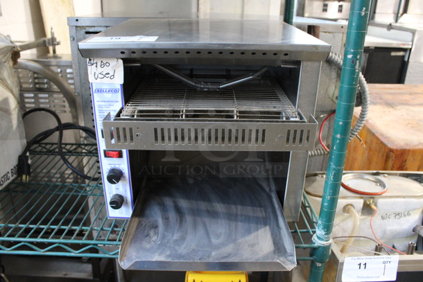 Belleco Model JT1H Stainless Steel Commercial Countertop Conveyor Toaster Oven. 220 Volts, 1 Phase. 145x20x13