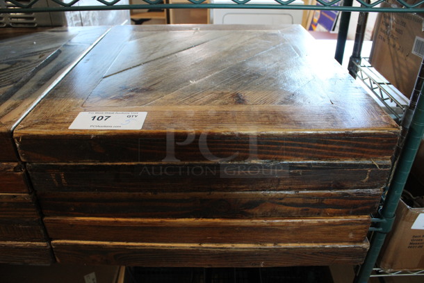 5 Wooden Tabletops. 21x24x2. 5 Times Your Bid!