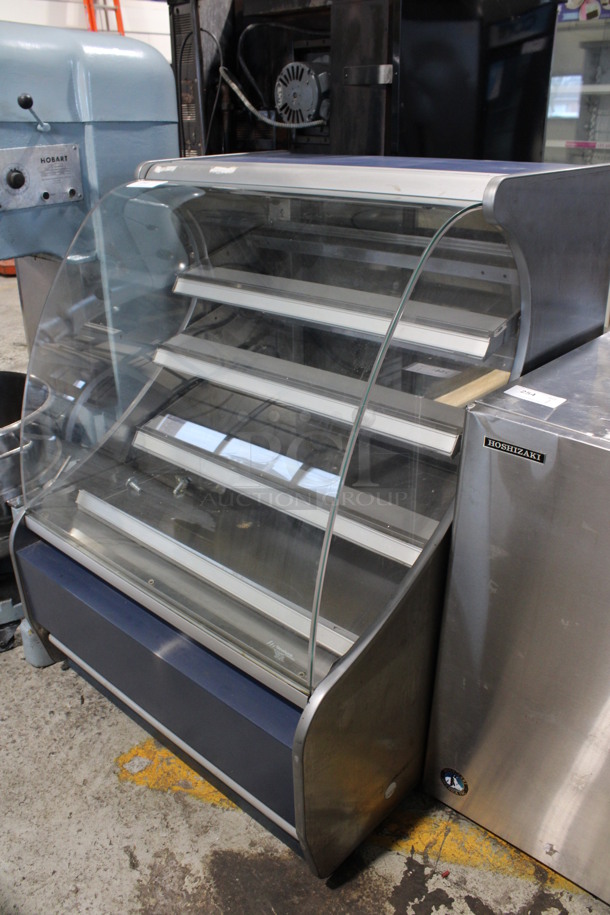 Metal Commercial Floor Style Deli Display Case Merchandiser w/ Metal Shelves. 115 Volts, 1 Phase. 40x43x51.5. Cannot Test Due To Missing Power Cord