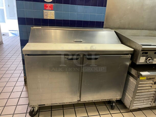 Late Model! Beverage-Air SPE48HC-12 Elite Series 48 inch 2 Door Refrigerated Sandwich Prep Table NSF 115 Volt Tested and Working! 48x29x42 - Image 3 of 8