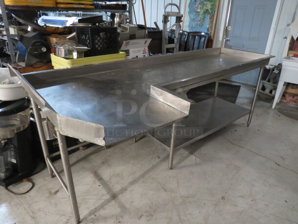 One Stainless Steel Clean Side Dish Table, With A Stainless Steel Under Shelf. 104X42X41. - Image 2 of 2