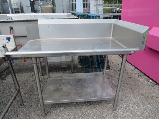 One Stainless Steel Clean Side Dishwasher Table With Back Splash And SS Under  Shelf. 50X30X45 - Image 1 of 1
